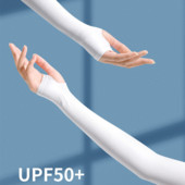Mâneci UPF50+ pentru brațe Tesatura de gheață Respirabil Uscare rapidă Alergare Îmbrăcăminte sport Protecție UV la soare Acoperire pentru brațe lungi Mâneci pentru brațe pentru ciclism