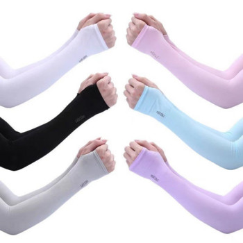 UPF50+ Ръкави за ръце Ледена материя Дишаща Бързосъхнеща Спортно облекло за бягане Слънце UV защита Дълго покритие за ръце Колоездене Ръкави за ръце