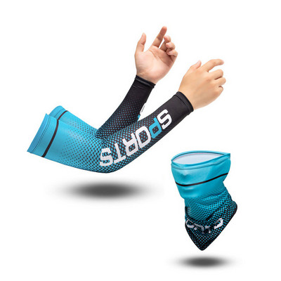 2023Uus Ice Silk Sleeve päikesekaitsekreem mansett UV päikesekaitsega varrukad libisemisvastased meeste naiste pikad kindad õues, lahe sport jalgrattasõit