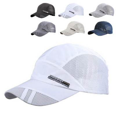 Mood meeste suvine õuespordi pesapallimüts Jooksuvisiirimüts Kuum Populaarne uus lahe kiiresti kuivav võrkkübar 6 värvi golfimüts