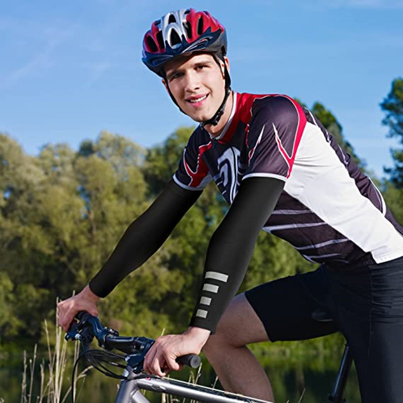 Curea reflectorizante UV Mâneci de braț Răcire Protecție solară Manșetă de protecție solară Respirabil cu uscare rapidă Mâneci din mătase de gheață Protecție pentru braț