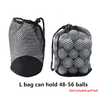 1 PC Sports Mesh τσάντα με δίχτυ Μαύρες νάιλον τσάντες γκολφ γκολφ τένις 16/32/56 16/32/56 τσάντα με κορδόνι που μεταφέρει μπάλα Τσάντα αποθήκευσης