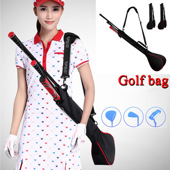 1 PC Преносима лека чанта за носене на стикове за голф с три стикове Мини найлонова чанта за пътуване с стикове за голф