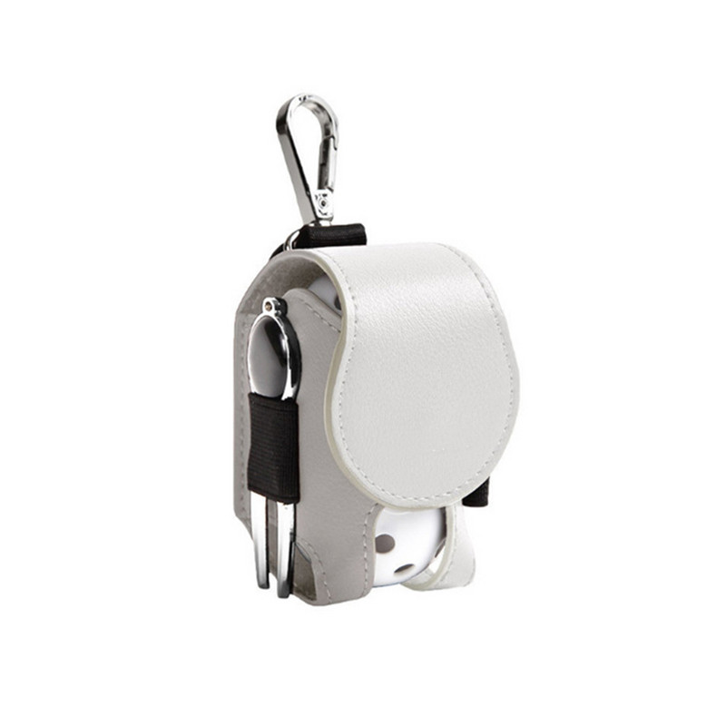 PU nahast golfipallikonteiner metallist pandlaga vöökohal rippuva golfipalli hoiukotiga Mini universaalsed sporditarvikud