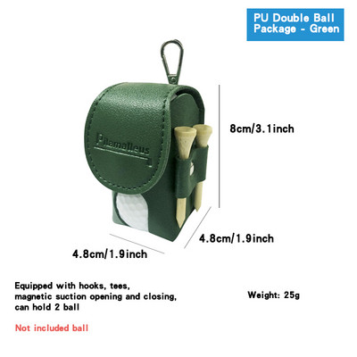 Τσάντα Mini Golf Ball With Carabiner Waist Bag PU Δερμάτινο/Πολυεστερικό Πρόσωπο Πολλαπλές Επιλέξτε φορητά αξεσουάρ γκολφ εξωτερικού χώρου