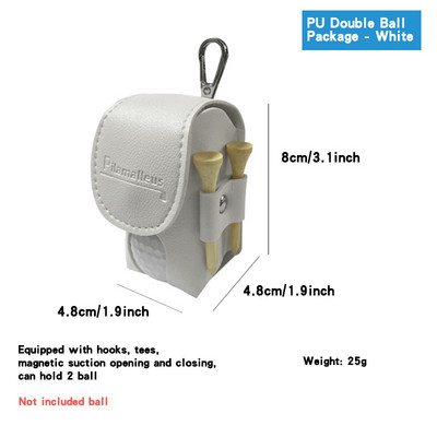 Τσάντα Mini Golf Ball With Carabiner Waist Bag PU Δερμάτινο/Πολυεστερικό Πρόσωπο Πολλαπλές Επιλέξτε φορητά αξεσουάρ γκολφ εξωτερικού χώρου