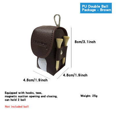 Τσάντα Mini Golf Ball With Carabiner Waist Bag PU Δερμάτινο/Πολυεστερικό Πρόσωπο Πολλαπλές Επιλέξτε φορητά αξεσουάρ γκολφ εξωτερικού χώρου