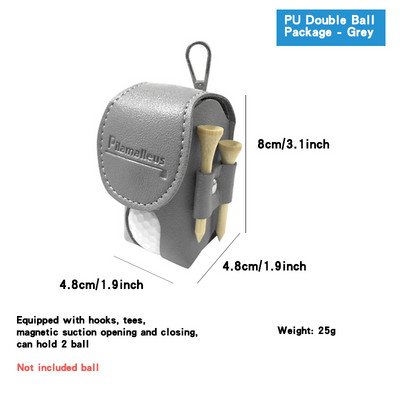 Τσάντα Mini Golf Ball With Carabiner Waist Bag PU Δερμάτινο/Πολυεστερικό Πρόσωπο Πολλαπλές Επιλέξτε φορητά αξεσουάρ γκολφ εξωτερικού χώρου