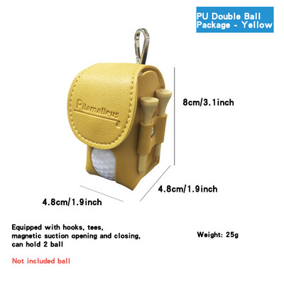 Τσάντα Mini Golf Ball With Carabiner Waist Bag PU Δερμάτινο/Πολυεστερικό Πρόσωπο Πολλαπλές Επιλέξτε φορητά αξεσουάρ γκολφ εξωτερικού χώρου