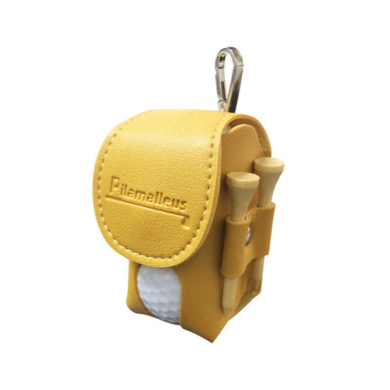 Τσάντα Mini Golf Ball With Carabiner Waist Bag PU Δερμάτινο/Πολυεστερικό Πρόσωπο Πολλαπλές Επιλέξτε φορητά αξεσουάρ γκολφ εξωτερικού χώρου