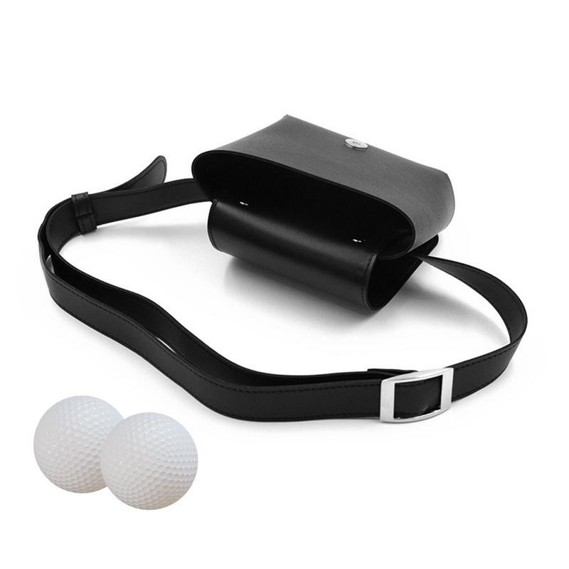 1db Golf távolságmérő bőrtáska mágneses záródású tartótok, hordtáska ütésálló, vízálló PU bőr derék Fanny csomag