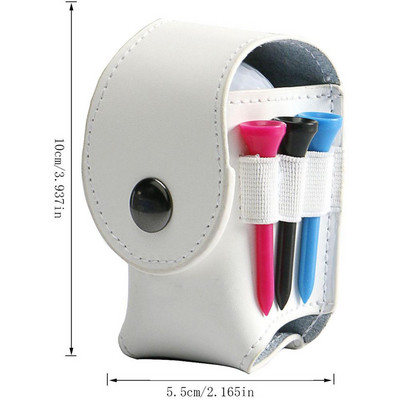 Govs ādas golfa bumbiņu un t-kreklu turētājs Divot instrumentu pārnēsāšanas somiņas somas glabāšanas futrālis (piederumi, krāsu nejaušība)