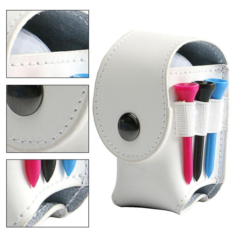 Govs ādas golfa bumbiņu un t-kreklu turētājs Divot instrumentu pārnēsāšanas somiņas somas glabāšanas futrālis (piederumi, krāsu nejaušība)