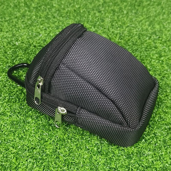 Чанта за носене на топка за голф с кука Преносим държач за топка за голф за мъже, жени Чанта за кръста на топка за голф за държане на 2 стандартни топки за голф