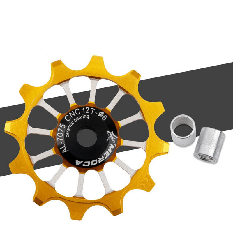 Kerámia csapágy MTB kerékpár ötvözet hátsó váltótárcsa 12T országúti kerékpár vezetőgörgő