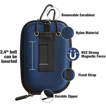Магнитна чанта за далекомер за голф Преносима чанта за съхранение на лазерен дистанциономер с твърда обвивка Калъф за ловен телескоп Калъф за черупка