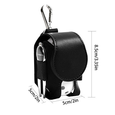 Golfipalli hoidikott Kaasaskantav vöökohal rippuv golfisärkide pallide hoiukott lukuga Universaalne sportlik nahast vöökohaga golfikott