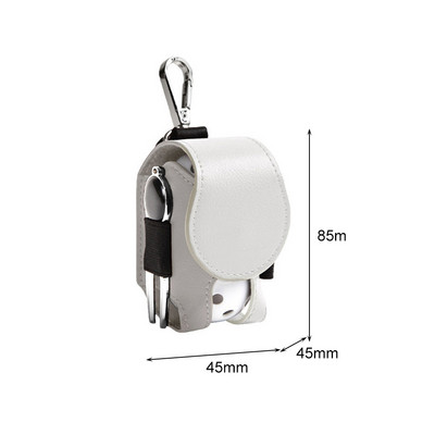 Φορητή θήκη αποθήκευσης μπάλα του γκολφ Γκολφ τσάντα θήκης μέσης γκολφ Μίνι δοχείο τσέπης με μεταλλική πόρπη Δερμάτινη θήκη γκολφ μέσης