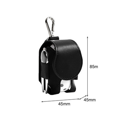 Φορητή θήκη αποθήκευσης μπάλα του γκολφ Γκολφ τσάντα θήκης μέσης γκολφ Μίνι δοχείο τσέπης με μεταλλική πόρπη Δερμάτινη θήκη γκολφ μέσης