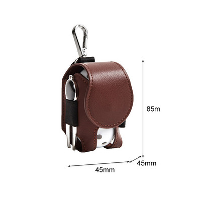 Φορητή θήκη αποθήκευσης μπάλα του γκολφ Γκολφ τσάντα θήκης μέσης γκολφ Μίνι δοχείο τσέπης με μεταλλική πόρπη Δερμάτινη θήκη γκολφ μέσης