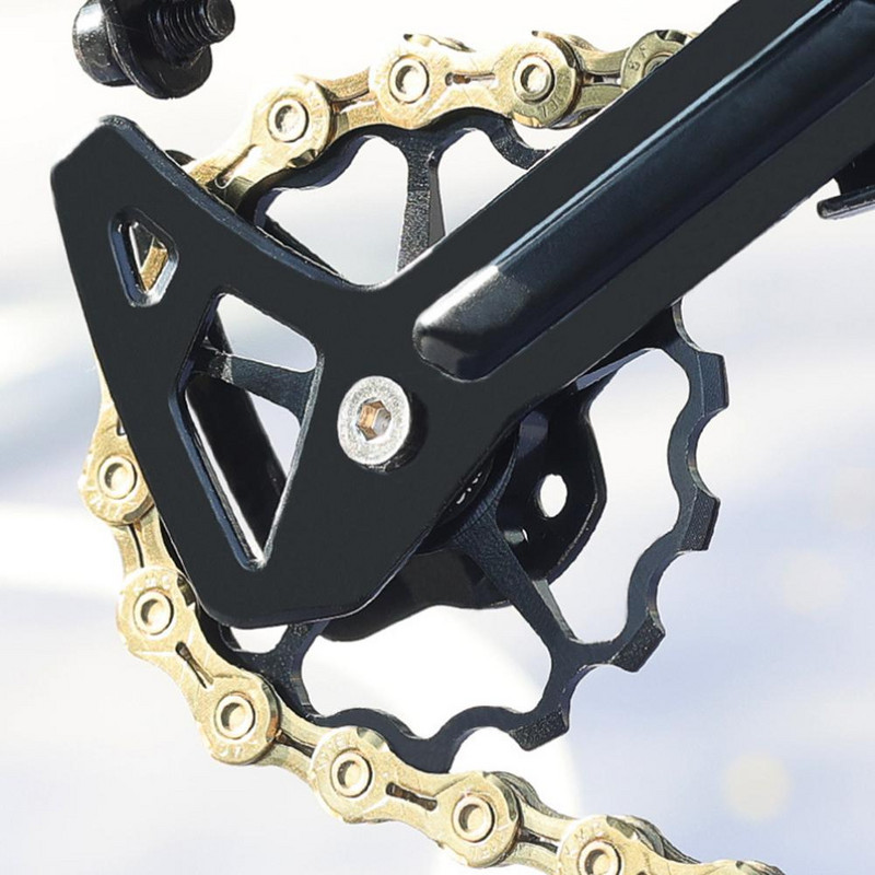 MTB 9T 11T 13T 15T dviračio galinio pavarų perjungiklio rato keraminio guolio skriemulys CNC plento dviračio kreipiamojo ritinėlio tuščiosios eigos dalies dviračių važiavimo priedas