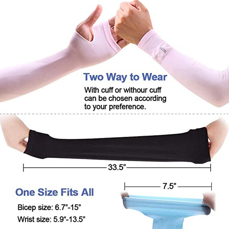 1 pereche de mâneci de braț unisex protecție solară UV răcire gheață mătase mâneci de braț acoperire ciclism în aer liber alergare pescuit protecție UV