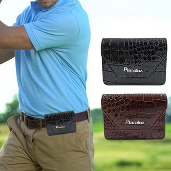 Калъф за далекомер за голф, чанта за съхранение, преносим калъф за голф, ПУ кожен калъф за измерване на разстоянието, малка чанта с мека вътрешна подплата за голф