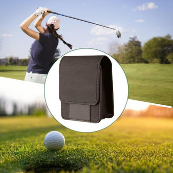 Калъф за далекомер за голф PU Калъф за далекомер за голф Твърд корпус Чанта за носене на далекомер с магнитно затваряне Чанта за кръста за далекомер