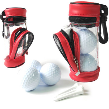 Преносима малка чанта за топка за голф Carrier Tee Holder Калъф за съхранение Калъф с 3 топки и 3 тениски Комплект за аксесоари за тренировъчна практика