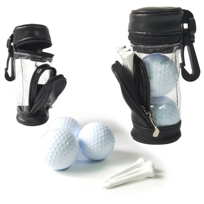 Kaasaskantav väikese golfipallikoti kandekott, 3 palli ja 3 tiiva kandekott treeningtreeningu tarvikute jaoks