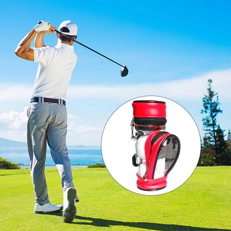 Kaasaskantav väikese golfipallikoti kandekott, 3 palli ja 3 tiiva kandekott treeningtreeningu tarvikute jaoks