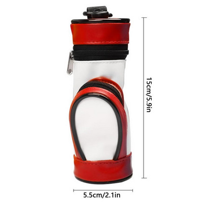 Nova torba za pohranu loptica za golf za muškarce i žene za van, visokokvalitetna torba za golf od pu kože za držanje 3 dodatne opreme za loptice za golf