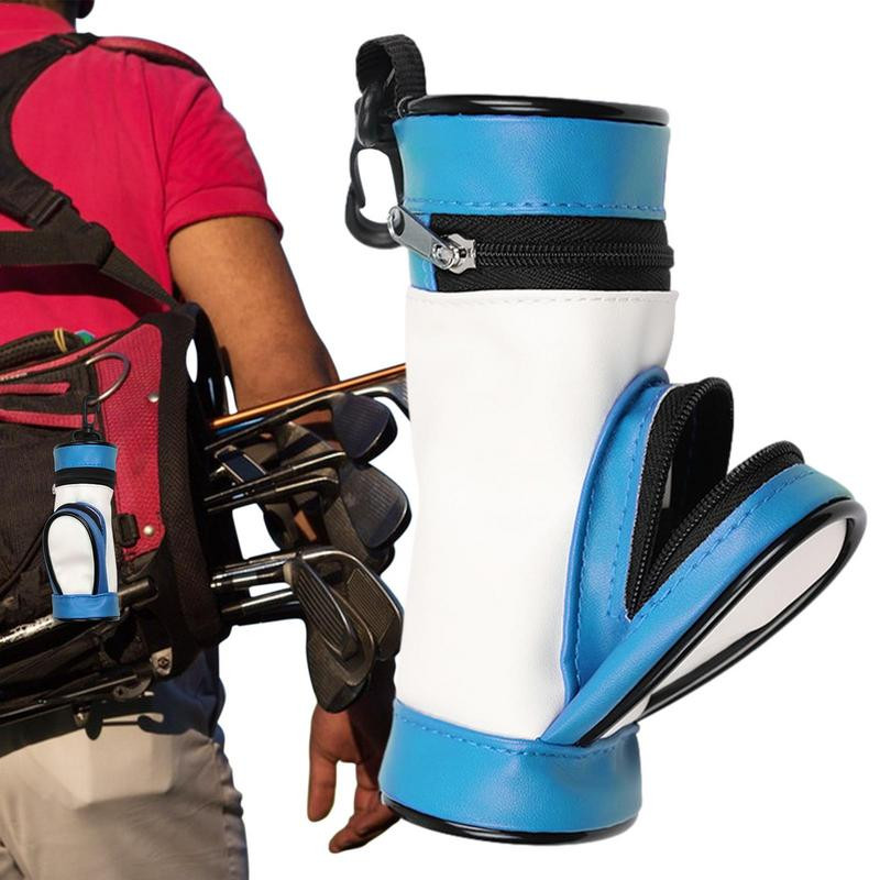 Nova torba za pohranu loptica za golf za muškarce i žene za van, visokokvalitetna torba za golf od pu kože za držanje 3 dodatne opreme za loptice za golf