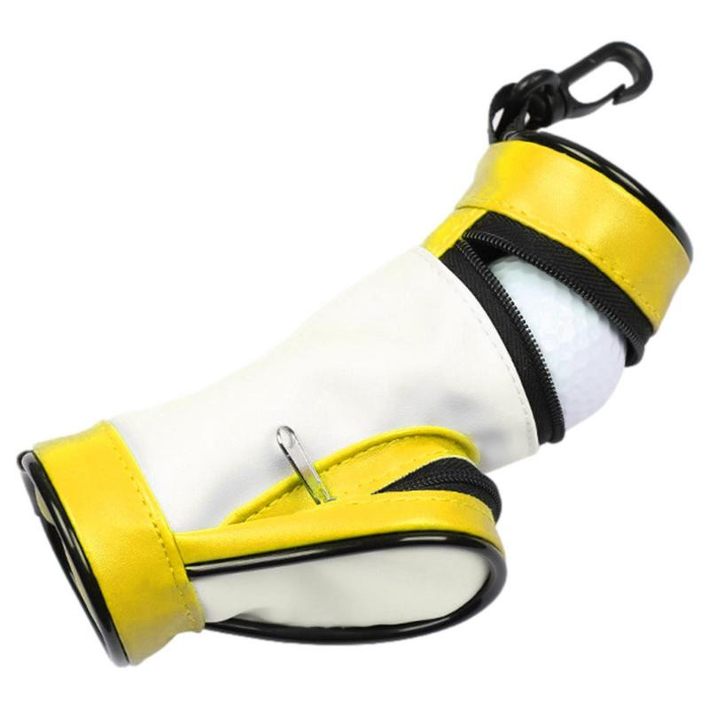 Nova torba za pohranu loptica za golf za muškarce i žene za van, visokokvalitetna torba za golf od pu kože za držanje 3 dodatne opreme za loptice za golf