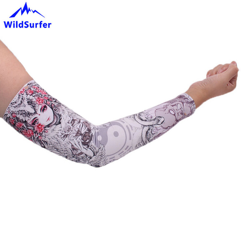 Tattoo rukavi za ruke Ledena svilena tkanina UV zaštita Rukavi za trčanje Fitnes Košarkaški lakat Sport Biciklizam Rukavi biciklistički rukavi