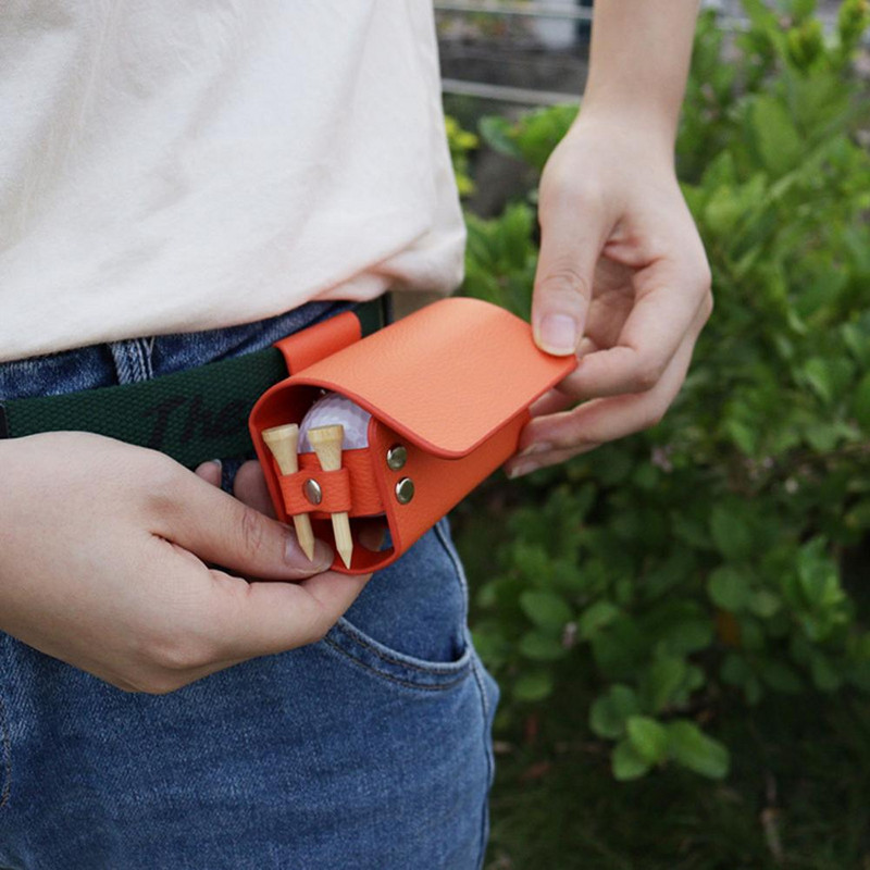 Συνθετικό δέρμα Ελαφρύ τσάντα αποθήκευσης γκολφ Κουμπί κλείσιμο Θήκη μέσης γκολφ Θήκη αποθήκευσης γκολφ Αθλητικό αξεσουάρ