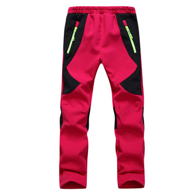 TRVLWEGO Παιδικό Παντελόνι Πεζοπορίας Παντελόνι Κάμπινγκ Φθινοπωρινό Χειμώνα Αδιάβροχο Αδιάβροχο Μαλακό Κέλυφος Ζεστά ρούχα για σκι εξωτερικού χώρου