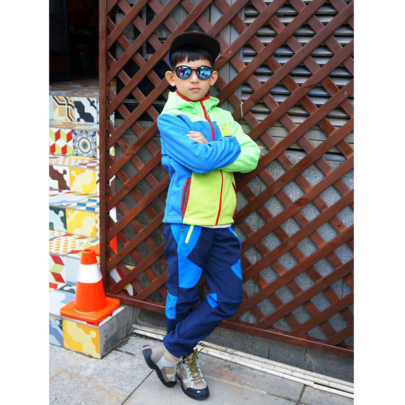 TRVLWEGO Παιδικό Παντελόνι Πεζοπορίας Παντελόνι Κάμπινγκ Φθινοπωρινό Χειμώνα Αδιάβροχο Αδιάβροχο Μαλακό Κέλυφος Ζεστά ρούχα για σκι εξωτερικού χώρου