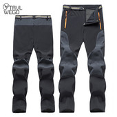 TRVLWEGO Ανδρικά παντελόνια πεζοπορίας χειμερινό πατινάζ Πεζοπορία υπαίθρια αθλήματα Inner fleece μαλακό κέλυφος Παντελόνι κάμπινγκ για θερμικό σκι