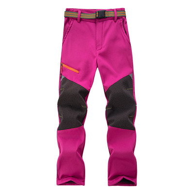 TRVLWEGO laste talvised matkapüksid matkasuusapüksid veekindlad tuulekindlad fliisvoodriga soojad paksud Soft Shell matkasuusapüksid