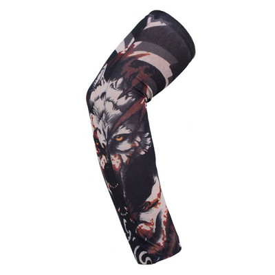 1 gab Āra riteņbraukšanas piedurknes 3D tetovējums ar apdruku Armwarmer UV aizsardzība MTB velosipēda piedurknes roku aizsardzībai.