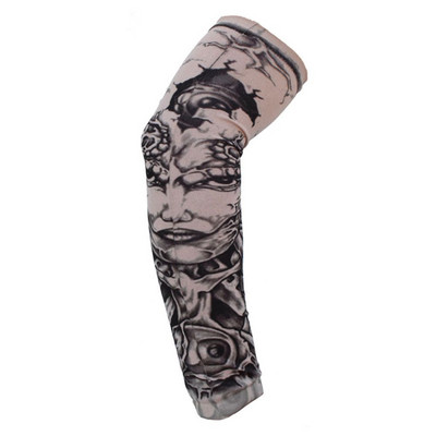 1 gab Āra riteņbraukšanas piedurknes 3D tetovējums ar apdruku Armwarmer UV aizsardzība MTB velosipēda piedurknes roku aizsardzībai.