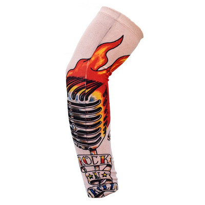 1 gab Āra riteņbraukšanas piedurknes 3D tetovējums ar apdruku Armwarmer UV aizsardzība MTB velosipēda piedurknes roku aizsardzībai.