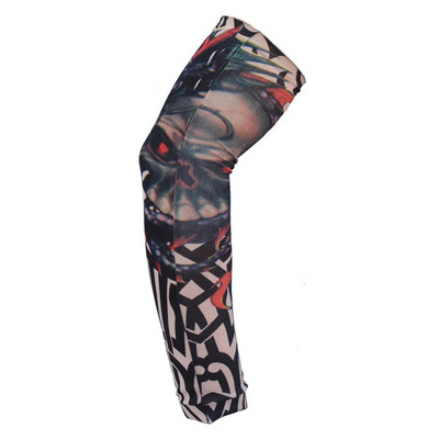 1 gab Āra riteņbraukšanas piedurknes 3D tetovējums ar apdruku Armwarmer UV aizsardzība MTB velosipēda piedurknes roku aizsardzībai.