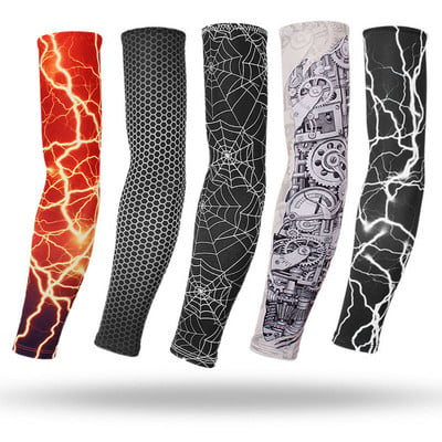 2 Pieces Arm Stretch Sleeves Cooling Sun Protection Covers UV Block Guard Outdoor Sports Golf Cycling Sleeve Muff Mountain-climb