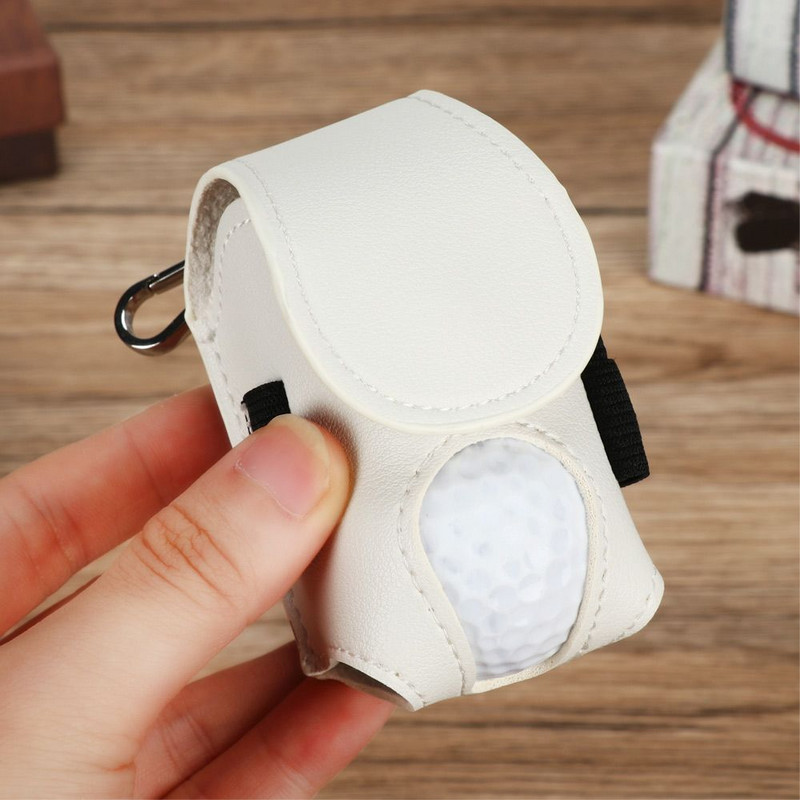 Professionaalne mini-PU-nahast golfipallikott, kaasaskantav värviline vöökohahoidja Golf TEE ümbris hoiukotike välisporditarvikud