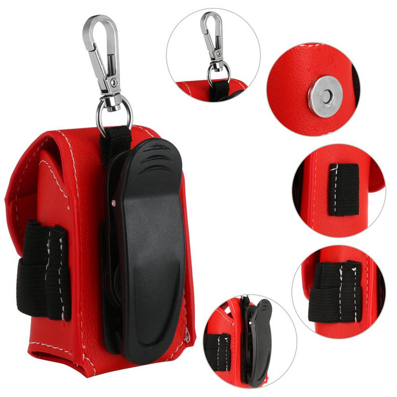 Professionaalne mini-PU-nahast golfipallikott, kaasaskantav värviline vöökohahoidja Golf TEE ümbris hoiukotike välisporditarvikud