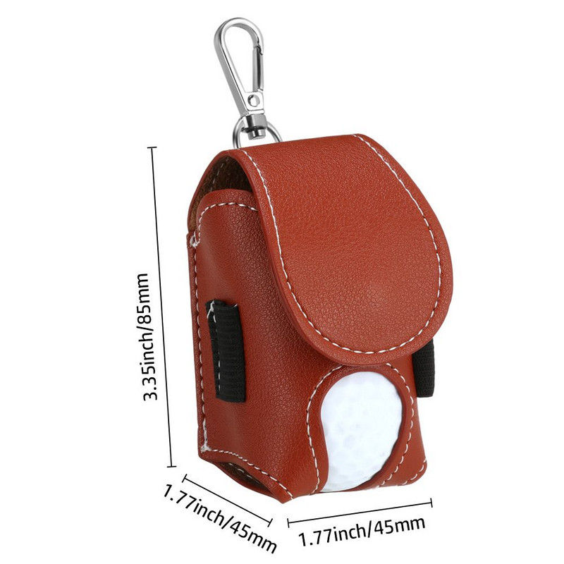 Professionaalne mini-PU-nahast golfipallikott, kaasaskantav värviline vöökohahoidja Golf TEE ümbris hoiukotike välisporditarvikud