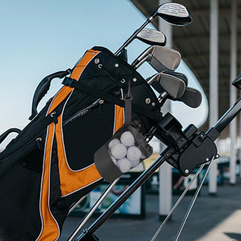 Golflabdás táskák Nylon hálós labdazsák hálós cuccos zsák húzózsinór táska teniszlabdákhoz edzőterem zuhany mosójátékok 16,5 x 14 cm