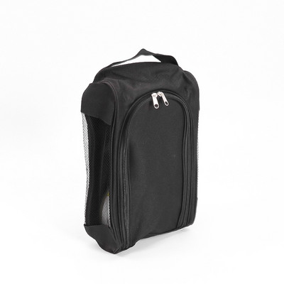 Golfa apavu soma — apavu pārnēsāšanas somas ar rāvējslēdzēju ar ventilāciju un ārējo kabatu zeķēm, krekliņiem utt. Lieliska uzglabāšana (melna)